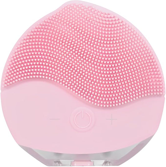 Facial Cleansing Brush | Anti Aging Face Massager | Enhances Absorption of Facial Skin Care Products | for Clean & Healthy Face Care | Simple & Easy | Waterproof (Pink)