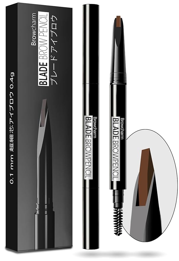 Browcharm Microblading Eyebrow Pencil for Women,0.1mm Ultra-Fine Mechanical Pencil,Makeup Brow Definer Waterproof,Draws Tiny Brow Hairs and Fills in Sparse Areas and Gaps (04 Red Brown)