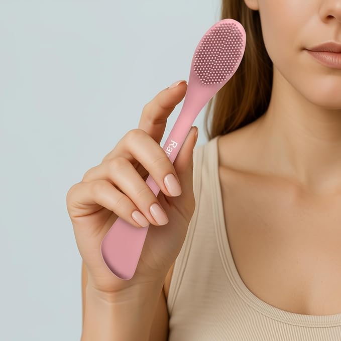 RamPula Pore Brush & Face Mask Applicator, Lymphatic Drainage Brush | Face Scrubber, Silicone Jelly Brush for Deep Pore Cleansing, Face Brush for Lymphatic Drainage Massager, Applicator for Mud, Clay