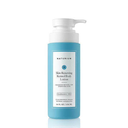 Naturium Skin-Renewing Retinol Body Lotion Jumbo, Advanced Firming Anti-Aging Skin Care, with Encapsulated Retinol & Shea Butter, 14 oz