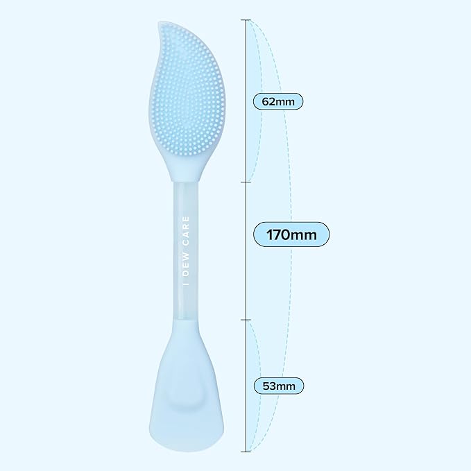 I DEW CARE Skincare Multi-Functional Applicator - 2-in-1 Cleansing Firming Silicone Mask Brush | Soft & Silky Hygenic, Facial Tool, Easy to Wash, Sustainble, Glass Skin, Jelly Spatula