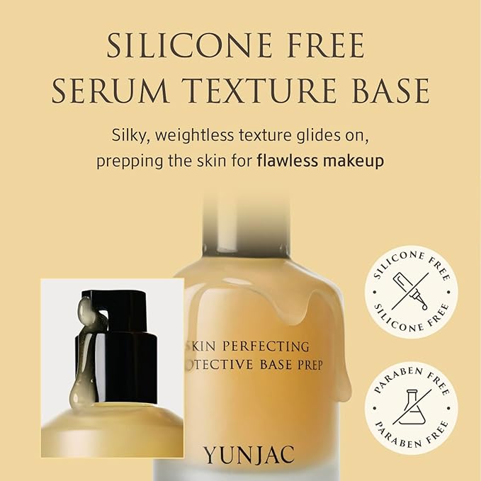YUNJAC YUNJAC Base Prep (0.85 fl oz) - Grip Primer, Skin Perfecting Makeup Base for Korean Skin Prep. Silicone-Free, Serum Texture for Glowing, Flawless, and Long-Lasting Makeup