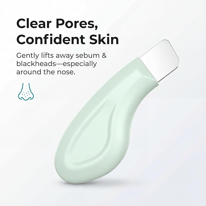 Sookga Blackhead Remover Tool, Silicone Face Scraper for Deep Cleansing, Skin Scrubber Face Spatula, Nose Blackhead Remover, Skin Care Tool for Men and Women (Green)