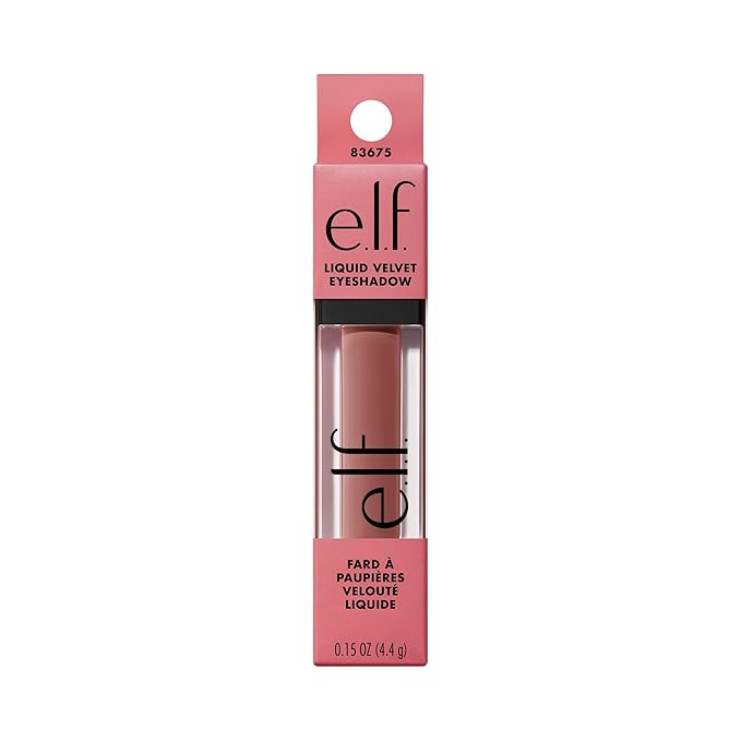 e.l.f. Liquid Velvet Eyeshadow, Crease-Resistant Liquid-to-Powder Eyeshadow For A Rich, Soft-Matte Finish, Vegan & Cruelty-Free, Pink Chiffon