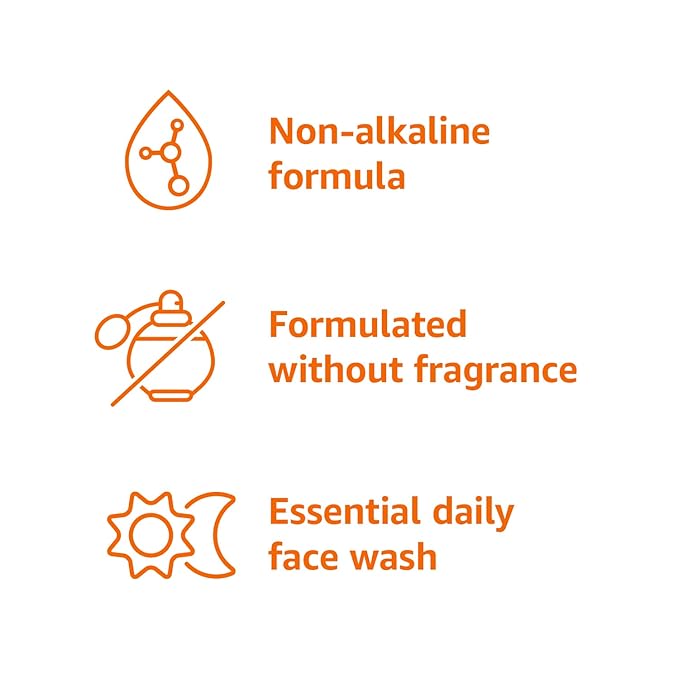 Amazon Basics Daily Facial Cleanser For Gentle Skin, Unscented, 16 Fl Oz (Pack of 1)