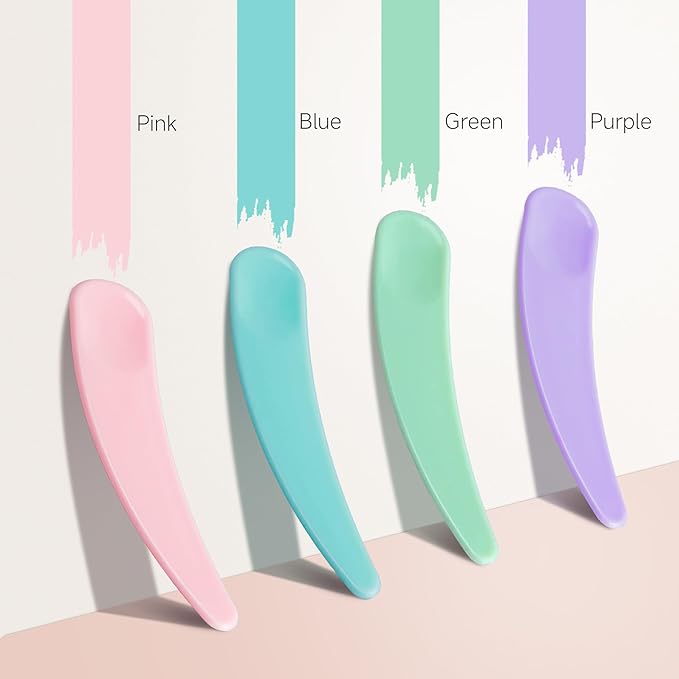 200PCS Cosmetic Spatulas, Small Makeup Spatula, Mini Plastic Makeup Scoop for Mixing and Sampling, Skin Care Facial Cream Mask Spatula (Multicolor)