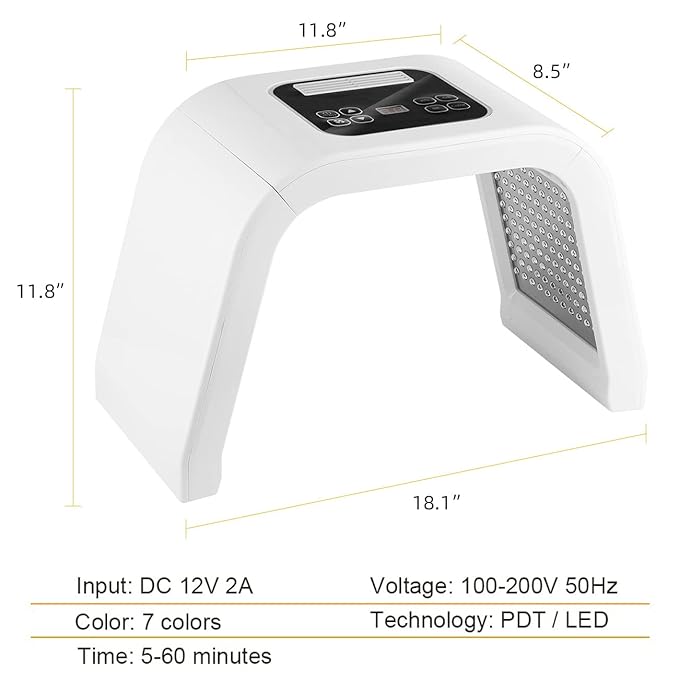 7 Color Facial Lamp, LED 7 Color Face Mask Machine, Skin Care Facial Light, Salon & SPA Beauty Equipment