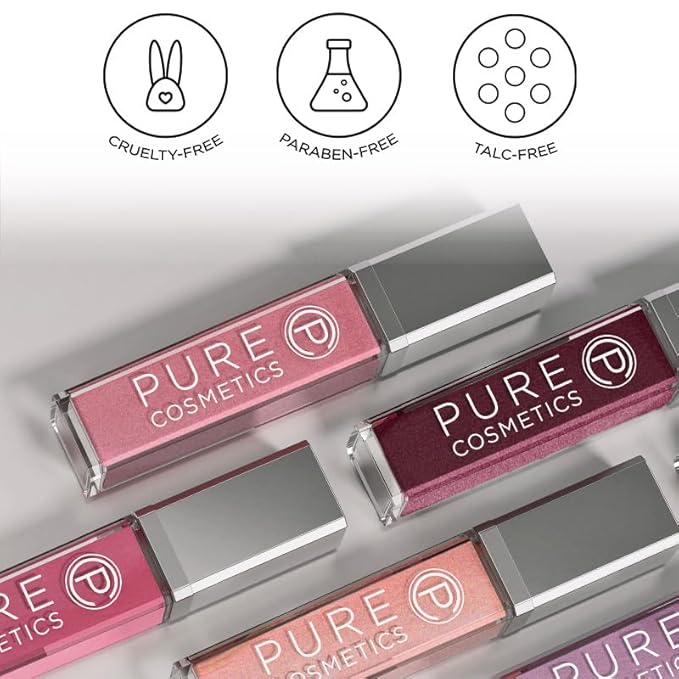 Pure Illumination Light-Up Lip Gloss with LED-Lit Applicator Brush + Side Mirror, Non-Sticky, Moisturizing Hydrating Lip Glosses with Lanolin, Jojoba Oil, & Vitamin E, Oopsy Daisy