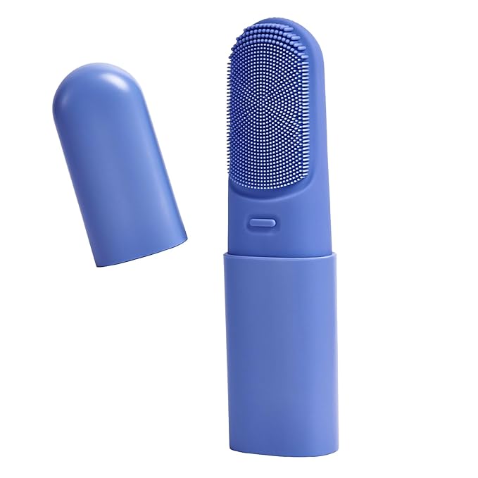 Face Scrubber with Heated,3 Modes Waterproof Rechargeable Portable Travel Size Makeup Remover Cleansing, Exfoliating and Massaging Facial Scrubber for Women & Men(Deep Ocean Key Blue)