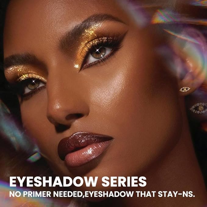 SUAKE Liquid Sparkling Glitter Eye Shadow – Rose Gold Cherry Eyeshadow, Eyeliner, Eyelid Shimmer Highlight Makeup, Highly Pigmented sombra de para ojos,Waterproof Quick-Drying (03Starlight#)