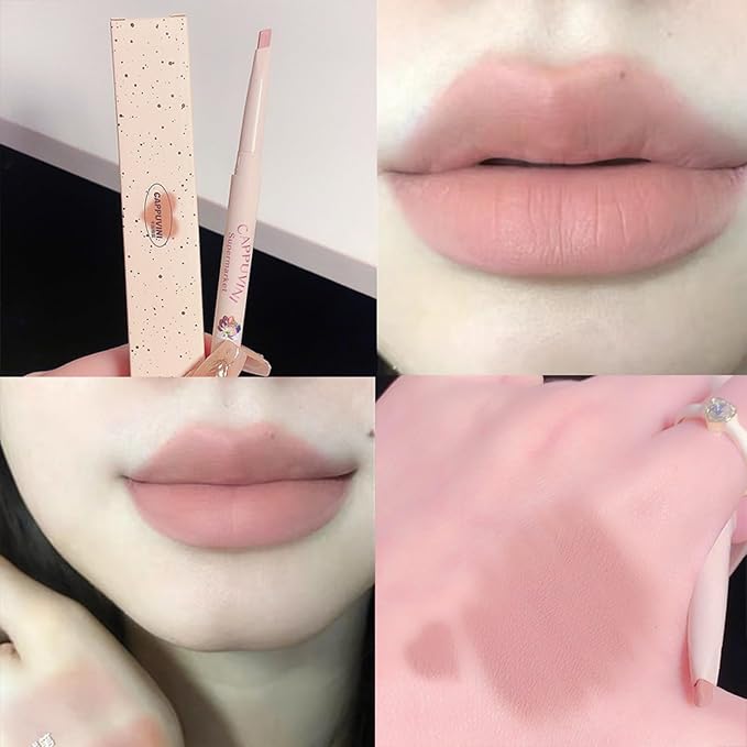 Domality 5 Colors Lip Liner Pen Set, 5pcs Nude Pink Lipstick Set, Longwear Waterproof Creamy Matte Finish Lip Pencil for Defines Perfect Lip Shape