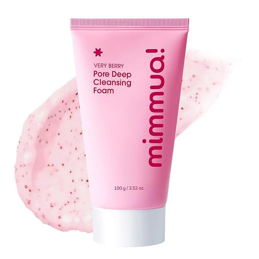 VERY BERRY Pore Deep Cleansing Foam | Berry Complex+ Fermented Ingredients for Moisture & Healthy Glow | Gentle Exfoliating Face Scrub for Bumpy Skin | Pore Cleanser | 100g/ 3.52 FL OZ