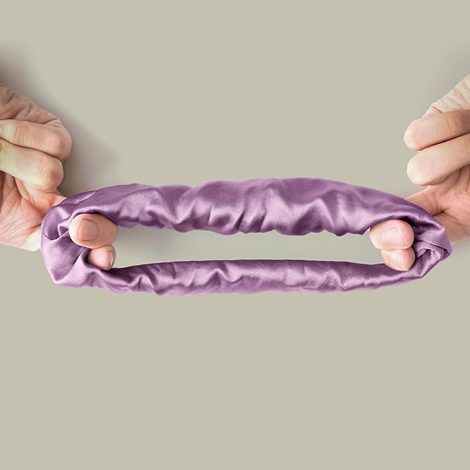 LILYSILK Silk Hair Scrunchies/Ties for Frizz & Breakage Prevention, 100% Mulberry, No Damage, Elastic ponytail Holders, 1Pc, Lavender
