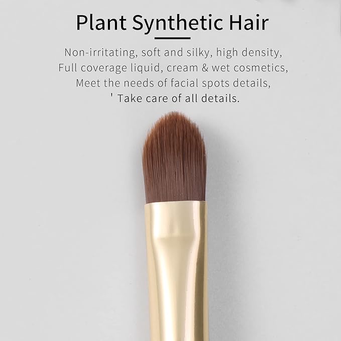 Small Flat Concealer Brush - Under Eye Sponge, Blending Brush