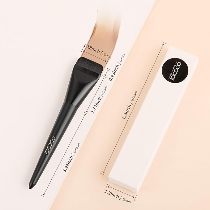 docolor Flat Foundation Brush Korean Makeup Brush Liquid Makeup Brush Premium Makeup Face Brush for Blending, Cream, Thin Foundation Brush Makeup Tool Face Foundation Flat Brush,Black