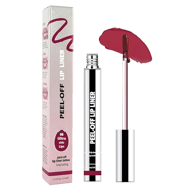 TALINZEN lip stain peel off,beauty-waterproof,transfer-proof and smudge-proof,makeup for all occasions,perfect for everyone (#06,0.12floz/3.5ml e)