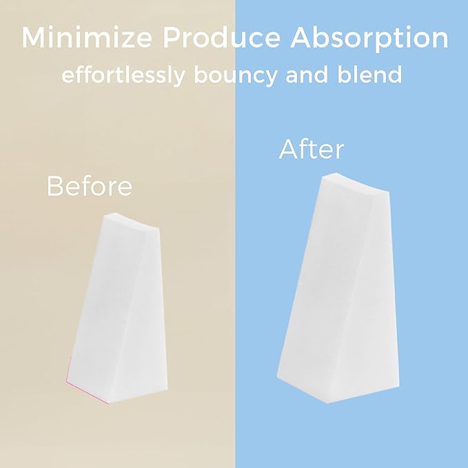 Makeup Sponges, 48 Pack of Triangle Cosmetic Wedges for Foundation & Powder Blending, Latex Free Foam Blenders, Smoothing Application for Liquid and Cream Makeup