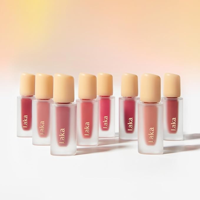 Laka Fruity Glam Tint, 4.5g/0.15oz, Glowing Lip Stain with Wide Color Spectrum, Hydrating & Lightweight Texture, Long-Lasting Bold Stain, Non-Sticky, Vegan, K-Beauty (#133 Summer)