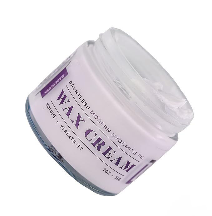 Dauntless Modern Grooming Co. WAX CREAM | REFORMULATED | FEARLESS SCENT | Multi-purpose Hair Styling | Medium-Firm Hold | Low Shine | 2 ounces