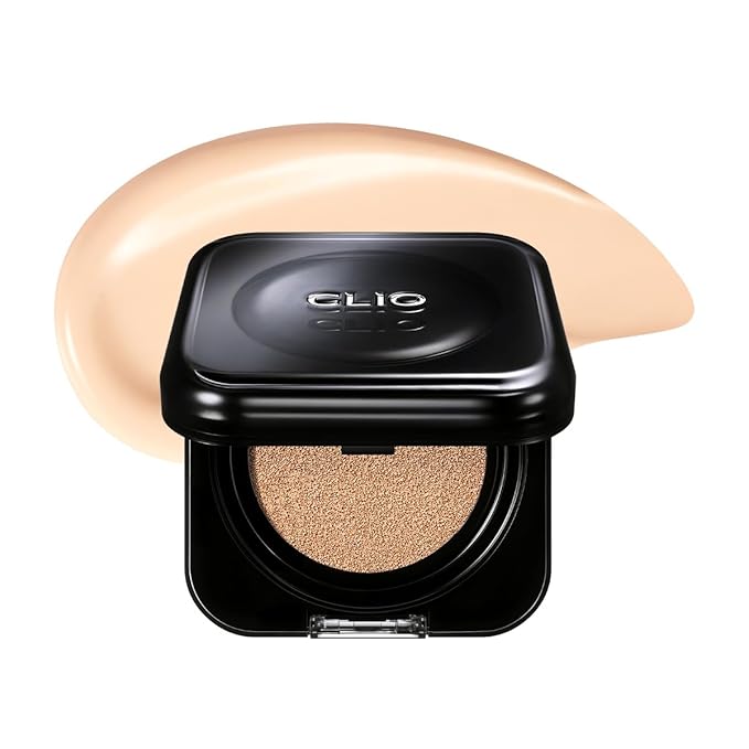 CLIO Kill Cover Founwear Cushion Foundation, Flawless Full Coverage with Matte Finish, Covering Pigmentation and Blemish, Long-Lasting, Creamy Lightweight Texture, Korean Cushion (21N LINEN)