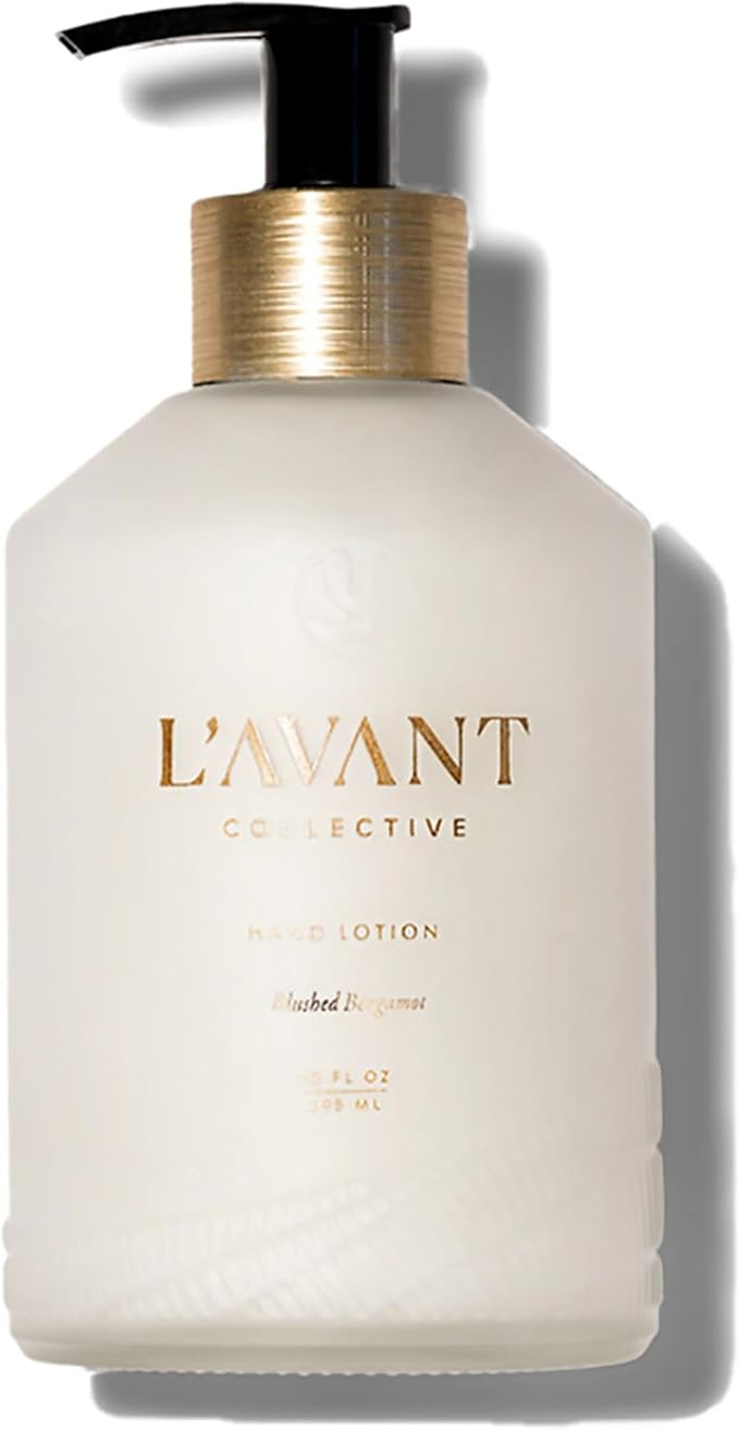L'AVANT Collective Luxury Hand Lotion - High Performing Moisturizing Hand Cream for Dry, Cracked Hands, Nails & Cuticles - Hydrating Shea Butter Formula (10 oz, Blushed Bergamot)