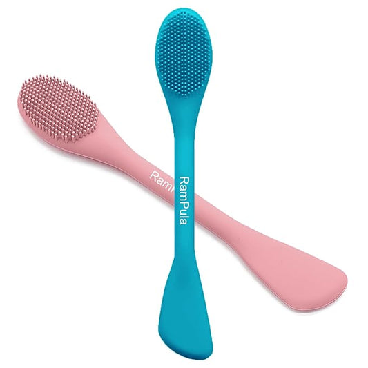 RamPula Pore Brush & Face Mask Applicator, Lymphatic Drainage Brush | Face Scrubber, Silicone Jelly Brush for Deep Pore Cleansing, Face Brush for Lymphatic Drainage Massager, Applicator for Mud, Clay