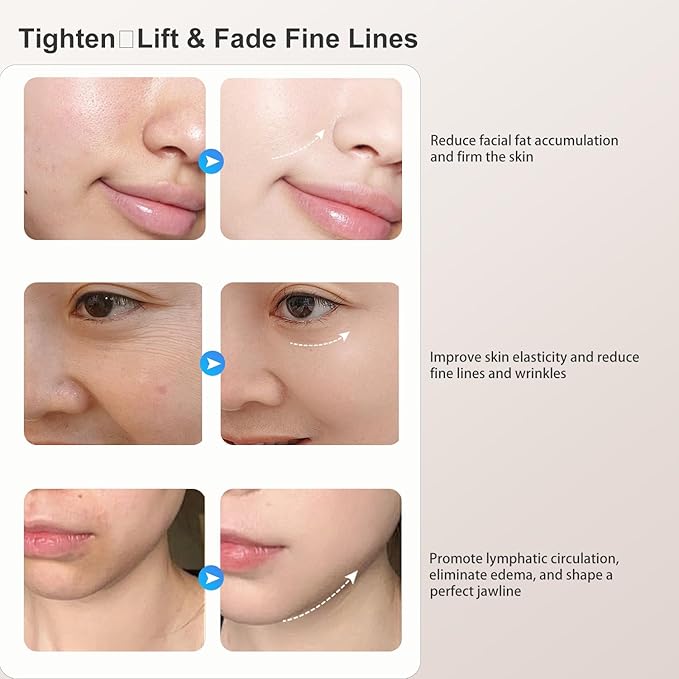 Red Light Therapy for Face,7 Color LED Lymphatic Drainage Massager Facial Cupping Suction for Skin Tightening, Face Lift Device