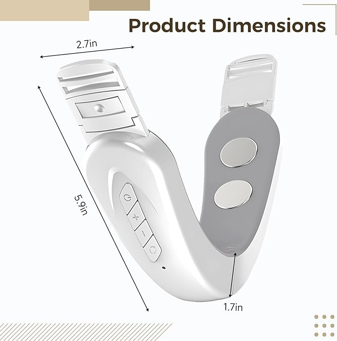 Face Slimming Device, EMS Microcurrent Massager, Chin Reduction, Adjustable Tightening, USB Rechargeable Skin Firming Facial Tool