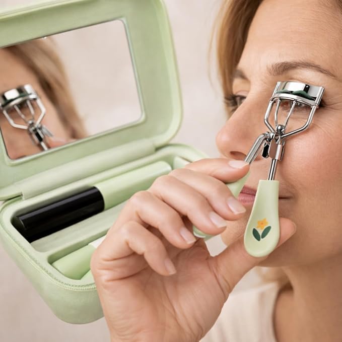 Eyelash Curler for Women Professional Lash Curler Tool Long Lasting Curl Natural Lift Gentle No Pinching Design Best Makeup Beauty Accessory Fits All Eye Shapes Teens Adults Portable Durable