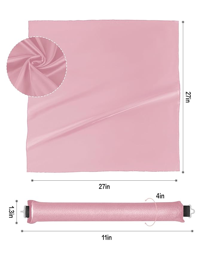 Heatless Curls Overnight Hair Curler - 4 Pcs Curling Rod to Sleep In, Velvet Hair Rollers with Satin Hair Scarf