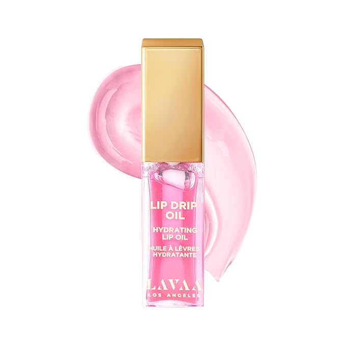 Lavaa Beauty LIP DRIP OIL Glossy Non-Sticky Lip Oil | Hydrating & Nourishing Jojoba Oil, Vitamin E, and Hyaluronic Acid (Bubblegum)