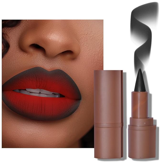 BAISEN DIARY 2-in-1 Gradient Lip Liner and Lipstick Lip Combo Set - Achieve Flawless Contour and Gradual Ombre Effect with Easy-to-Use Crayon Form and Cone Tip (08# Dark, 1 Count (Pack of 1))