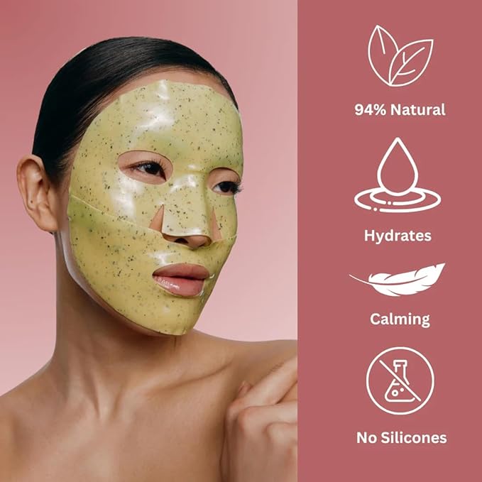 Matcha Mask – Calming Peel Off Mask for Face – Deep Cleansing & Hydrating Green Tea Facial Mask for Smooth, Radiant Skin (4 units)