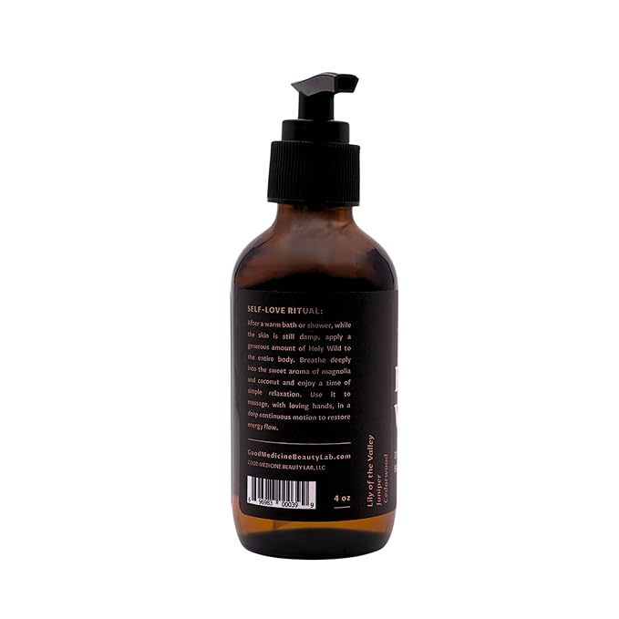 Holy Wild Deep Forest Body Oil - Nutrient Rich Hydration, Moisturize Dry Skin, Naturally Nourish, Quick Absorbing, Non-Greasy Formula - Skincare for Women and Men (4 oz)