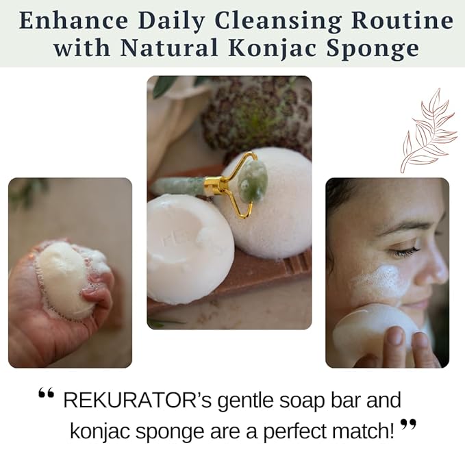 RE: REKURATOR ph Balanced Facial bar and Konjac Sponge Set