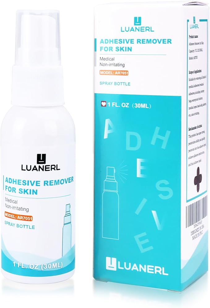 Adhesive Remover for Skin Spray Bandage & Surface & ostomy Supplies No Sting-Sensitive Skin-All Natural,30 ml Bottle