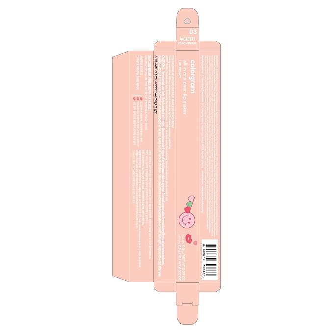 COLORGRAM All In One Over-Lip Maker 03 Peach Beige | Versatile Lip Liner & Contour with Natural Shades, Matte finish, Bigger and Fuller Lips, Plumping effect, Smooth creamy texture
