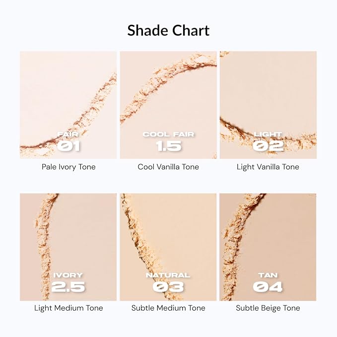 ABOUT TONE Blur Powder Pact 0.32oz - Pressed Powder Compact with Mirror and Puff Makeup Setting Finishing Blurring Natural Translucent Lightweight Face Sebum Oil Control Vegan Formula (01 FAIR)