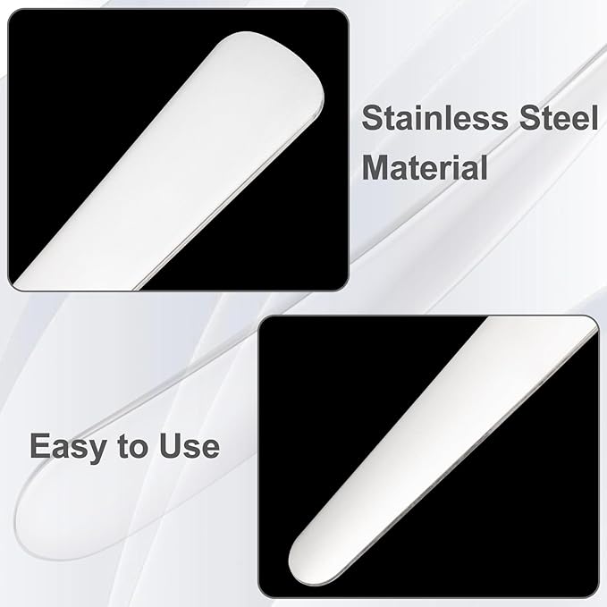 Pndeyo 3pcs Mini Metal Makeup Spatula, Reusable Cosmetic Cream Spatulas Spoon, Skincare Scoop Applicator Facial Massage Beauty Tools for Mixing and Sampling Face Eye Cream- 2.79"×0.52"