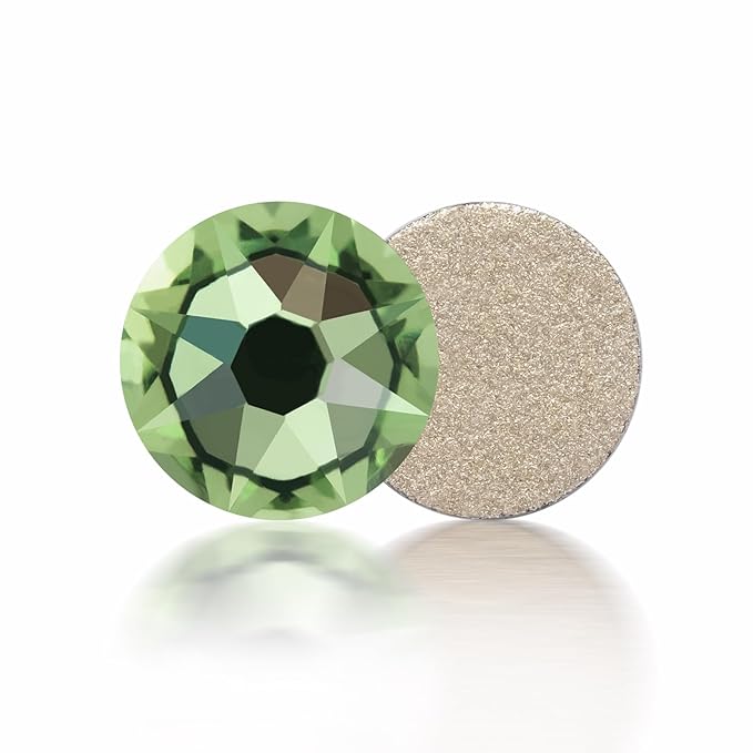 Meibite Light Green Flatback Rhinestones, Glass Rhinestones for Nail Art and Craft, Glue Fix, Loose Crystal Gemstones(Lt.Green, SS20, 1440pcs, 4.6-4.8mm)