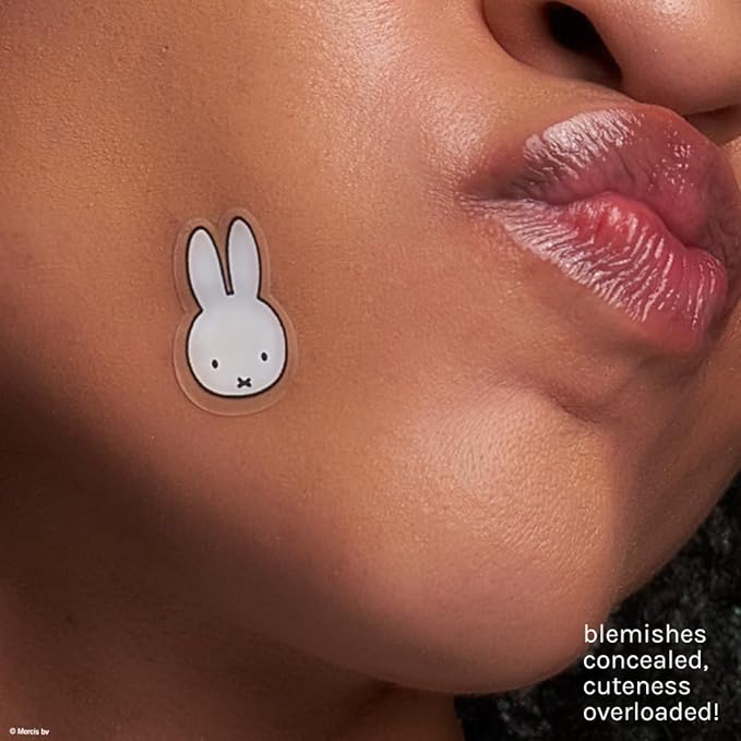 The Crème Shop Miffy Clear As Day! , Korean Hydrocolloid Spot Blemish Patches, Infused with Tea Tree and Witch Hazel to help conceal blemishes and absorb excess oil- (Pack Of 2)