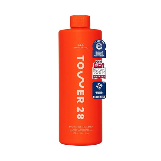 Tower 28 Beauty SOS Daily Rescue Facial Spray Jumbo Refill 16 oz / 480 mL