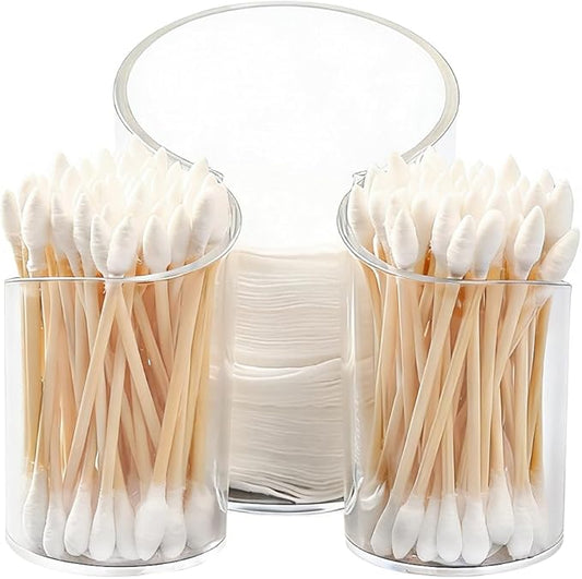 chunhai Cotton Pad Holder for Bathroom, cotton round holders Cups Dental Floss Dispenser, Vanity Makeup Organizer Storage Organizer for Cotton Pad QTips Paper Cup Floss