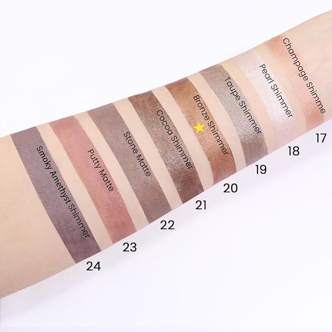 evpct 2Pcs Cream Eyeshadow Sticks Set for Eyes Waterproof, Bronze Shimmer Matte Eye shadow Stick Pencil Pen Bulk sombras en crema para ojos 20+20