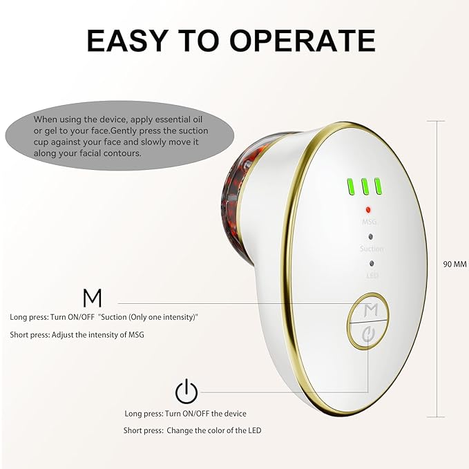 3 IN 1 Lymphatic Drainage Massager Contour Face Cupping Red-light Skin tightening facial tool Double Chin Reducer
