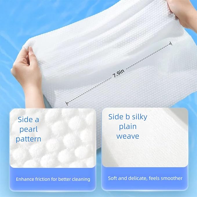 Face towels roll。Hanging face towel disposable，Disposable face towels, MIXUISEE cotton face cloths，super thick 150% face wipes, Suitable for makeup removal and cleansing (Thickened 70 PCS)