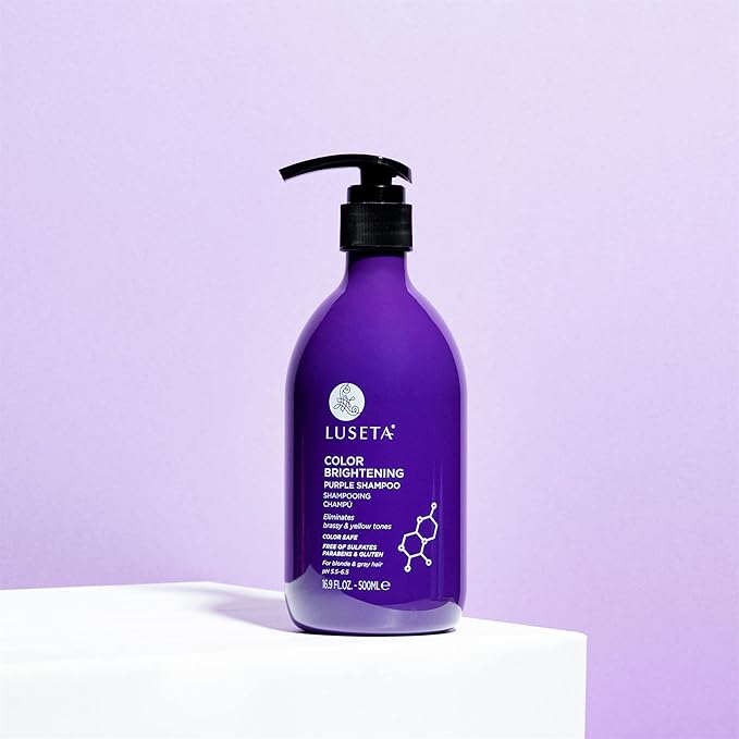 Luseta Purple Shampoo for Women - Blonde, Grey, Color Treated, Curly and Damaged Hair - 16.9oz, Sulfate & Paraben Free
