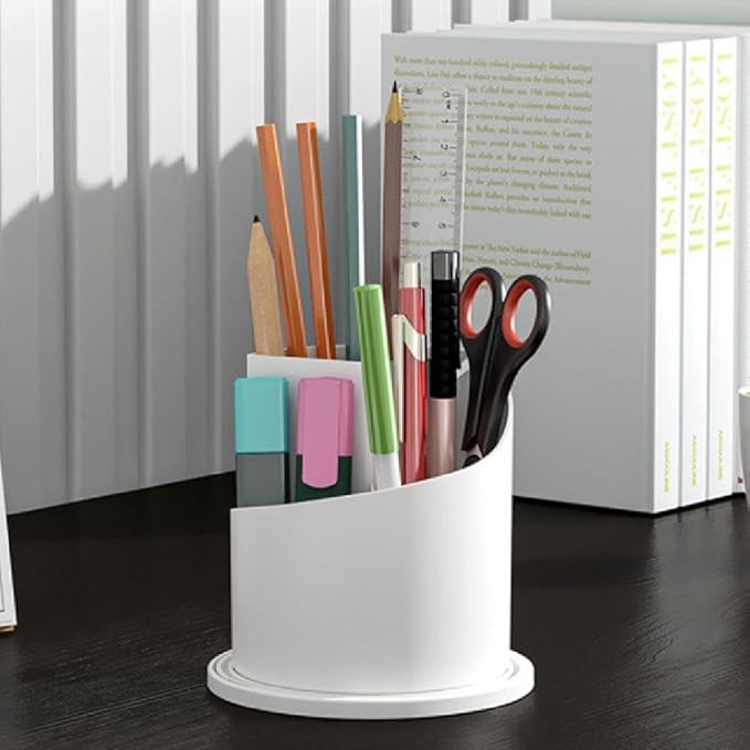 Concealed Toothbrush Holder with Sliding Lid, 360° Rotating Makeup Brush Organizer, Dustproof Storage Tube for Vanity Countertop, Portable Cosmetic & Tool Case (Green)