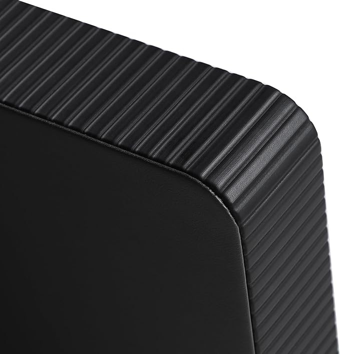 MEIBOOCH 2 Pack Nightstand Organizer Tray, Decorative Perfume Valet Tray Trinket Dish Catch All Purse Key Bowl, PU Leather Coffee Table Trays for Vanity Dresser Bedside Bathroom Countertop (Black)