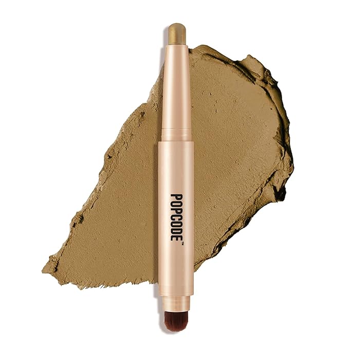 Neutral and Brown Metallic Eyeshadow Stick Pencil Crayon,Champagne Shimmer Cream Eye Brightener Stick Highlighter Makeup,Pro Waterproof & Long Lasting (008 Light Brown Matte)